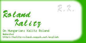roland kalitz business card